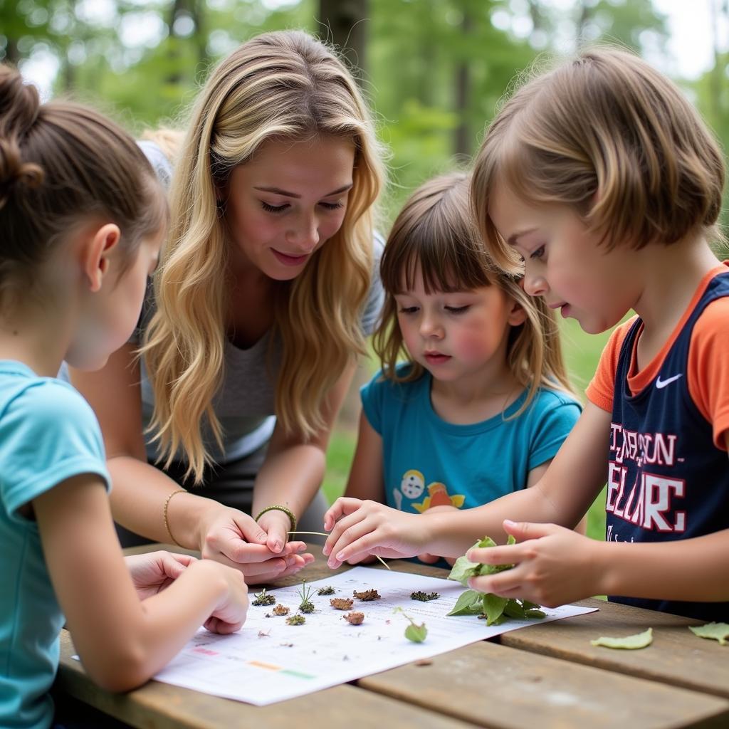 Children participating in a Wachiska Audubon Society educational program