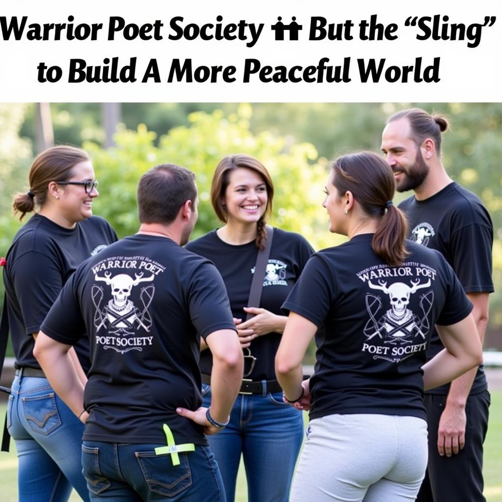 Members of the Warrior Poet Society connecting and building community.