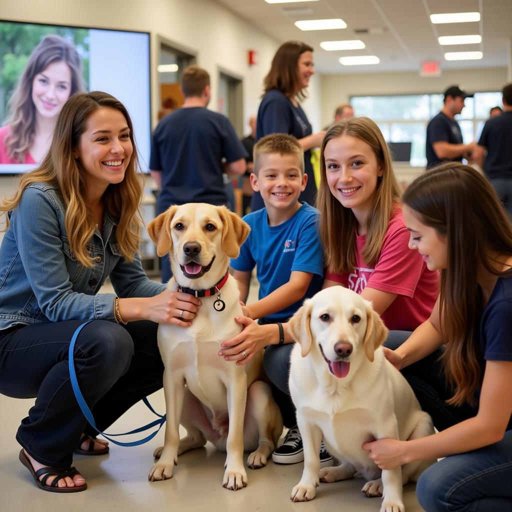 An adoption event at the Washington Area Humane Society