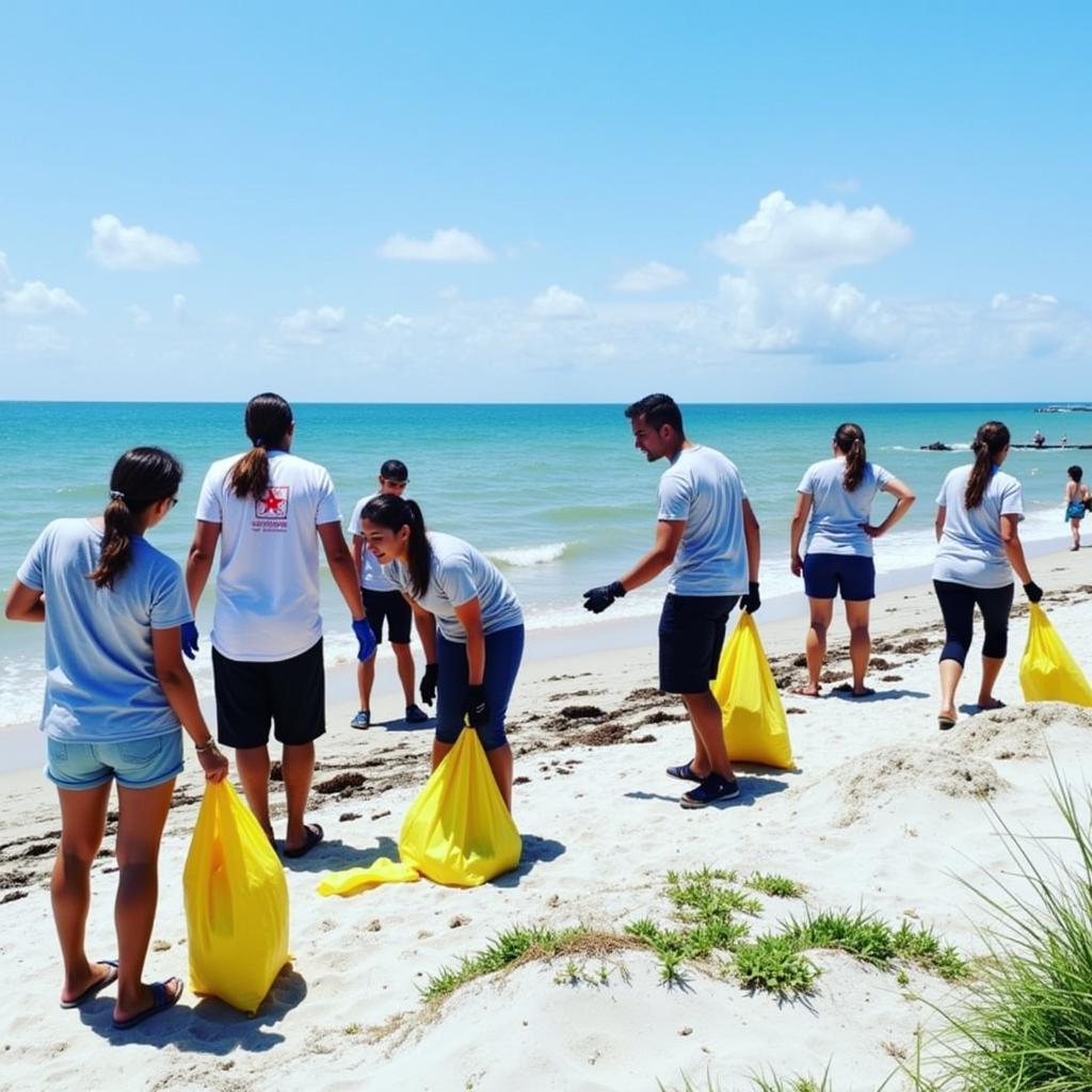 West Palm Beach Volunteers at a Beach Cleanup