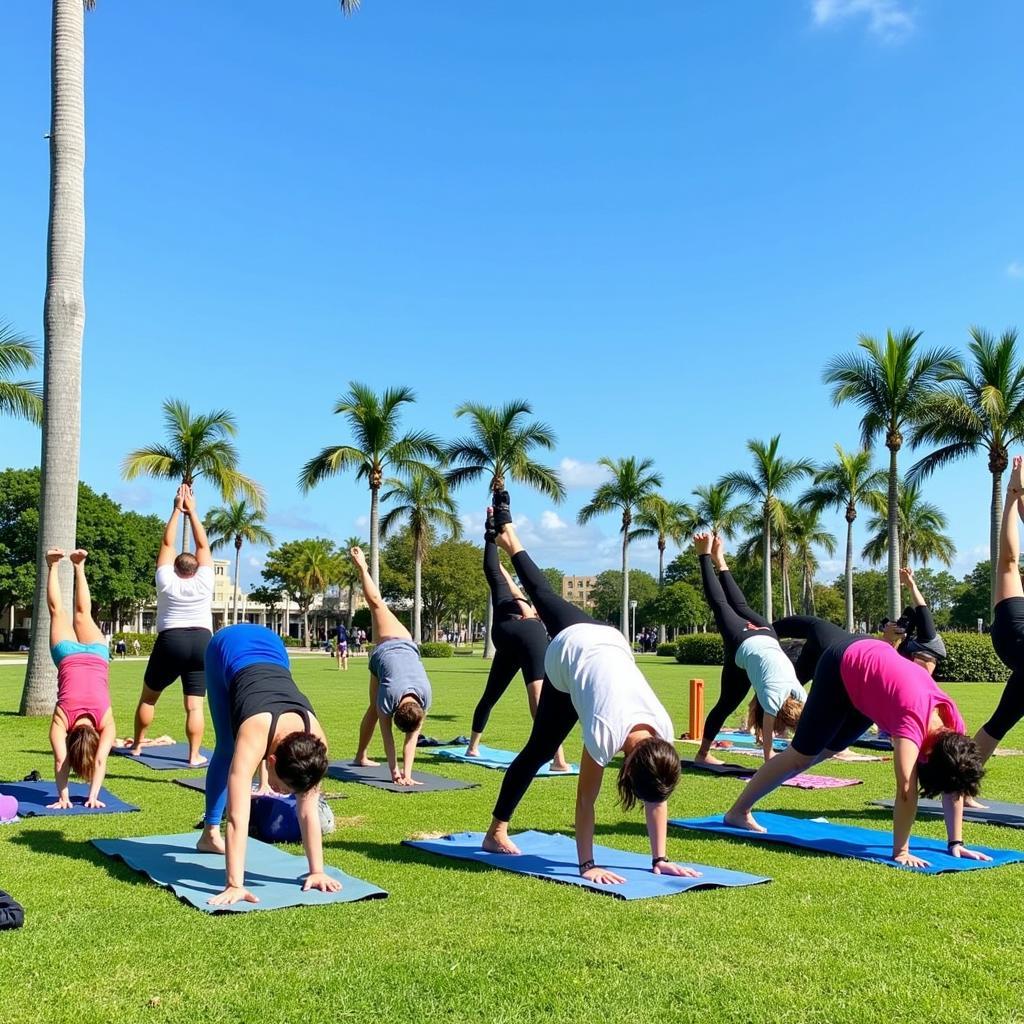 Outdoor Yoga Class in West Palm Beach