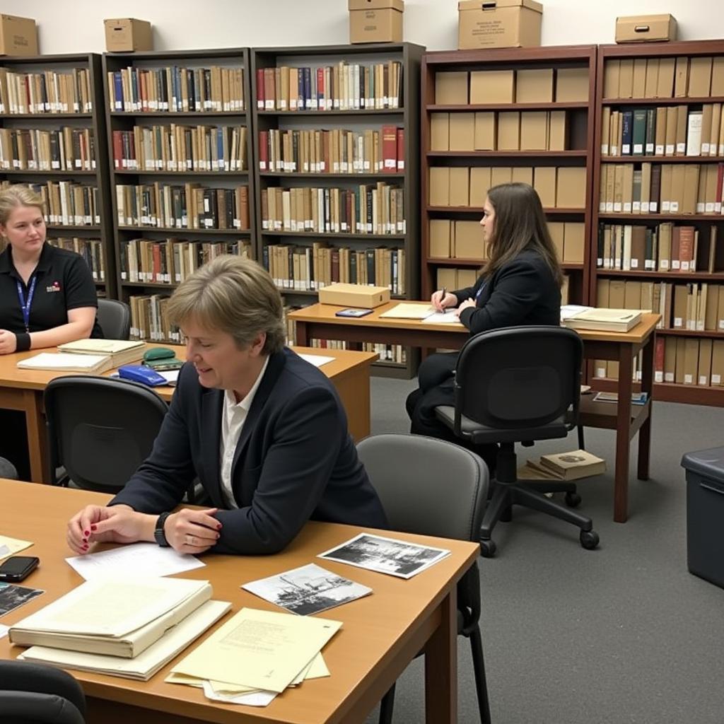 Whitehall Historical Society Archives - An image showcasing the interior of the Whitehall Historical Society archives, highlighting the organized collection of documents, photographs, and artifacts.