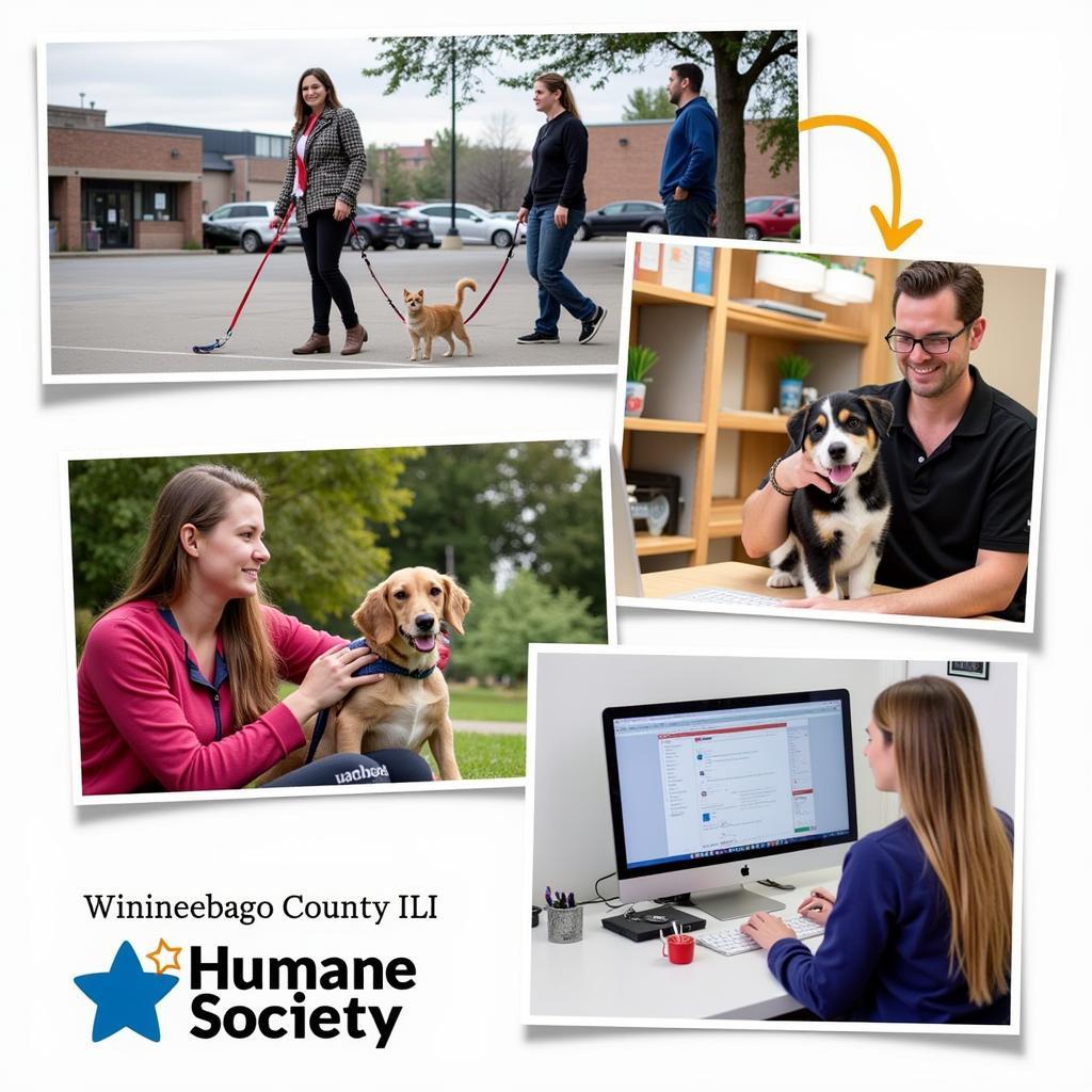 Volunteers at the Winnebago County Humane Society