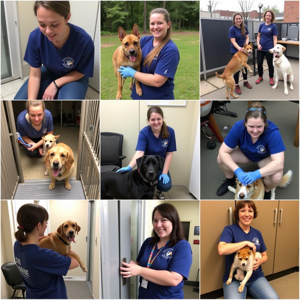 Volunteers at the Winston Salem Humane Society