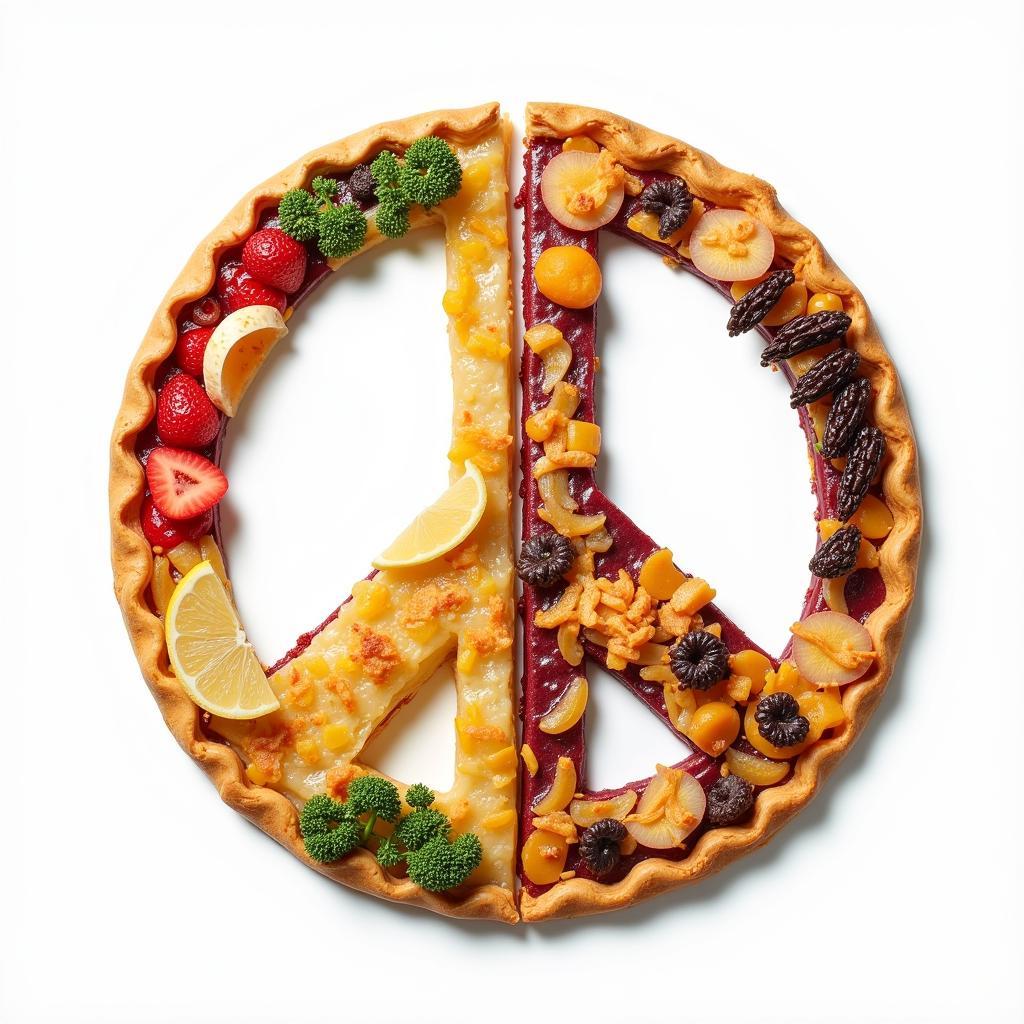 World Peace Symbol Made of Pie Slices