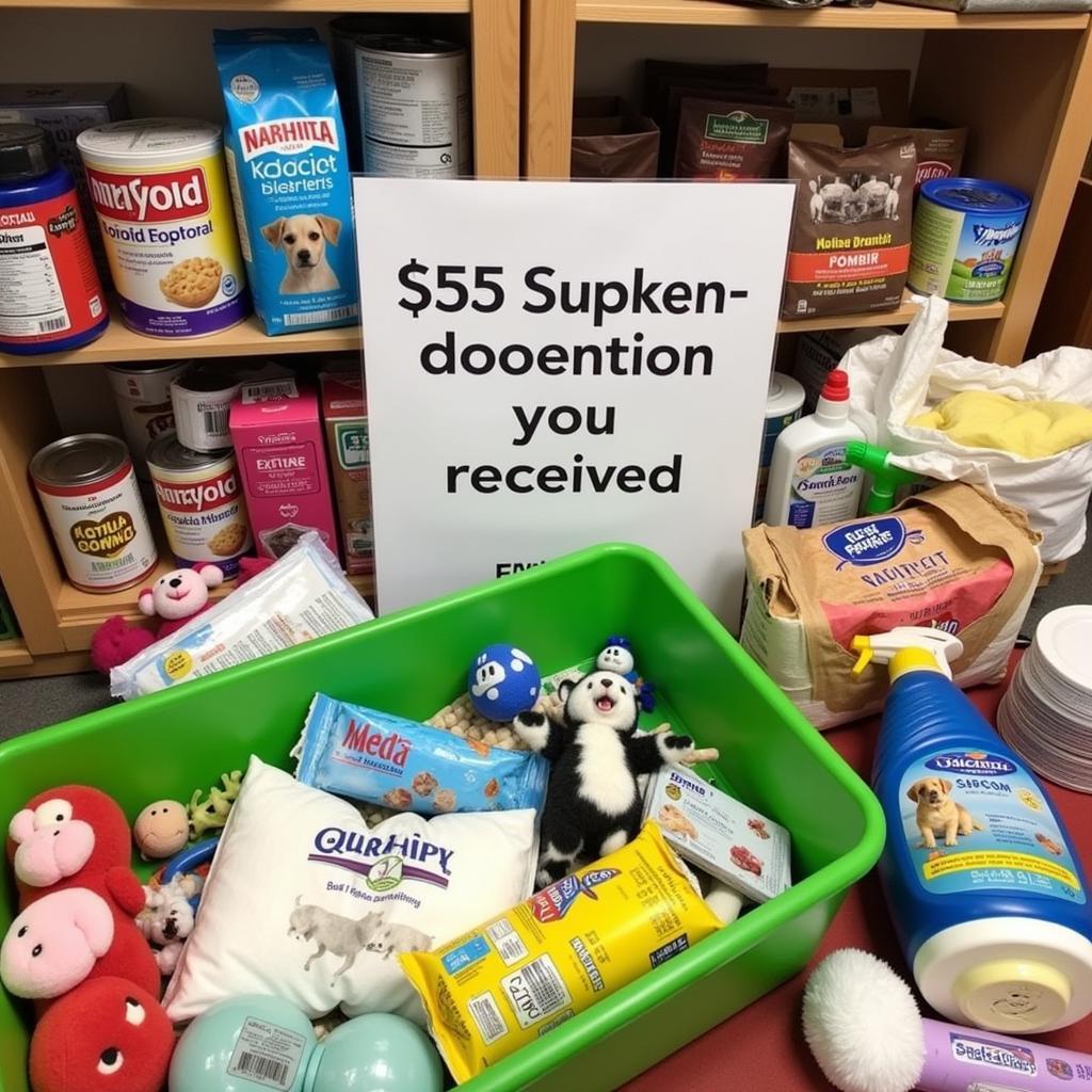 Donated Supplies at YVAPS