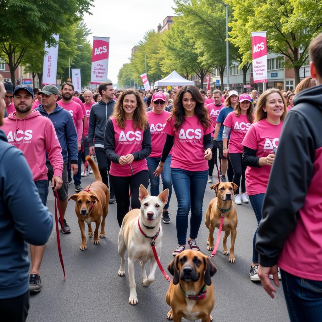 Community Support at the American Cancer Society Dog Walk