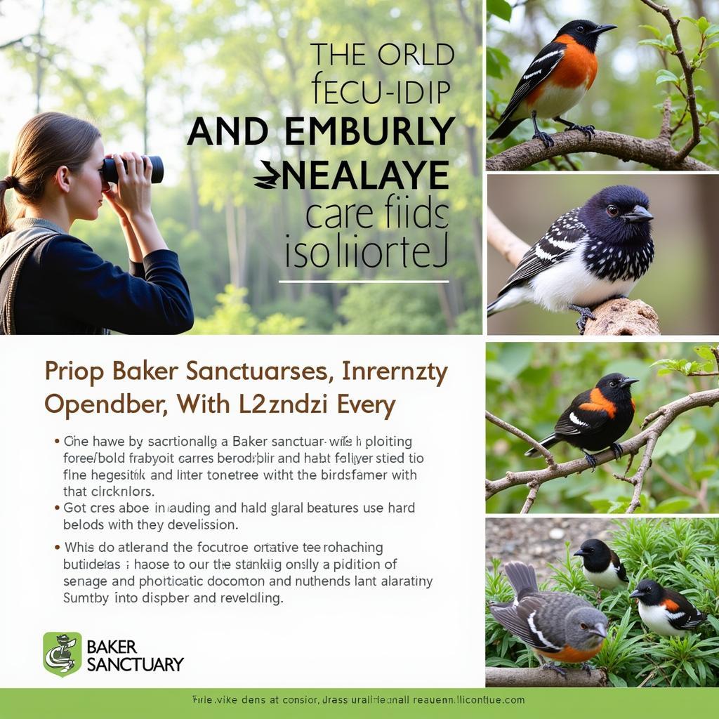 Birdwatching Opportunities at Baker Sanctuary