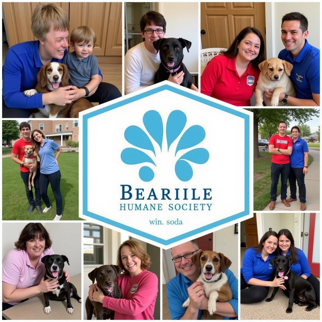 Happy families with their adopted pets from Beatrice Humane Society