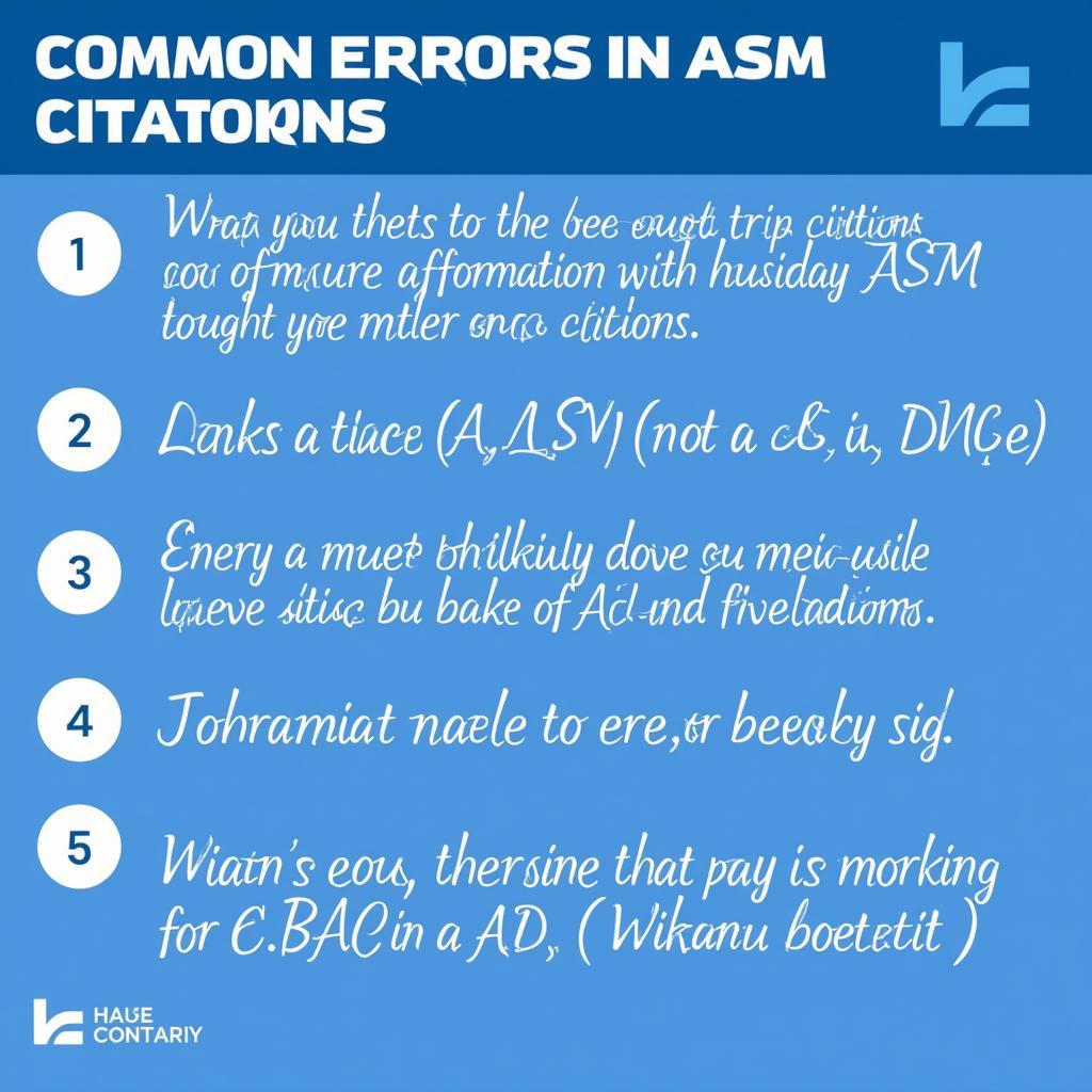 Common Mistakes in ASM Citation