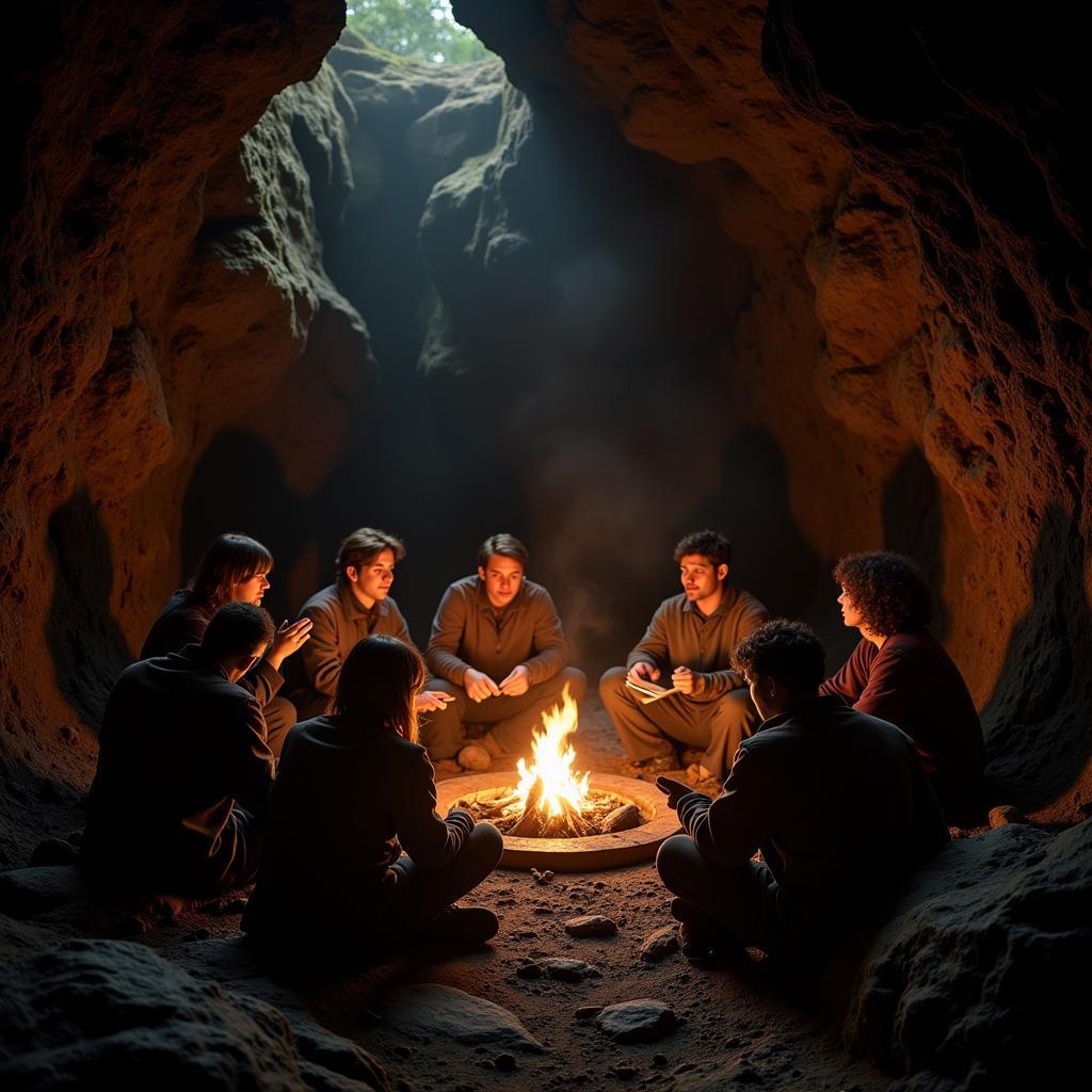 Dead Poets Society Meeting in the Cave