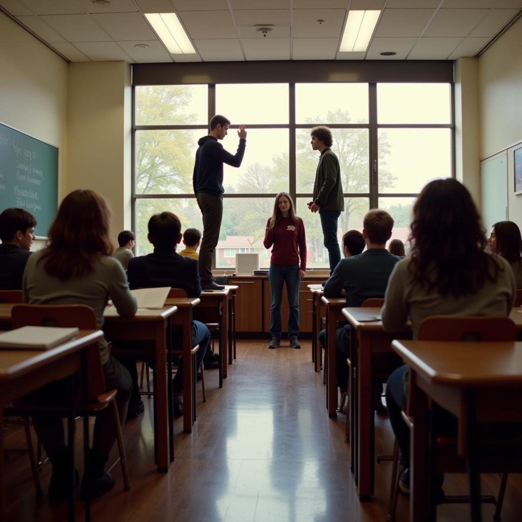 Dead Poets Society Students Standing on Desks