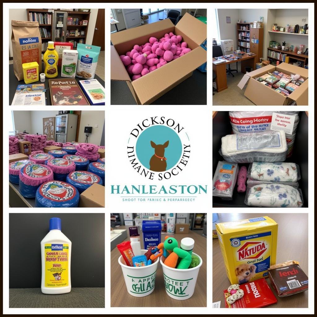 Donations being received at the Dickson Humane Society