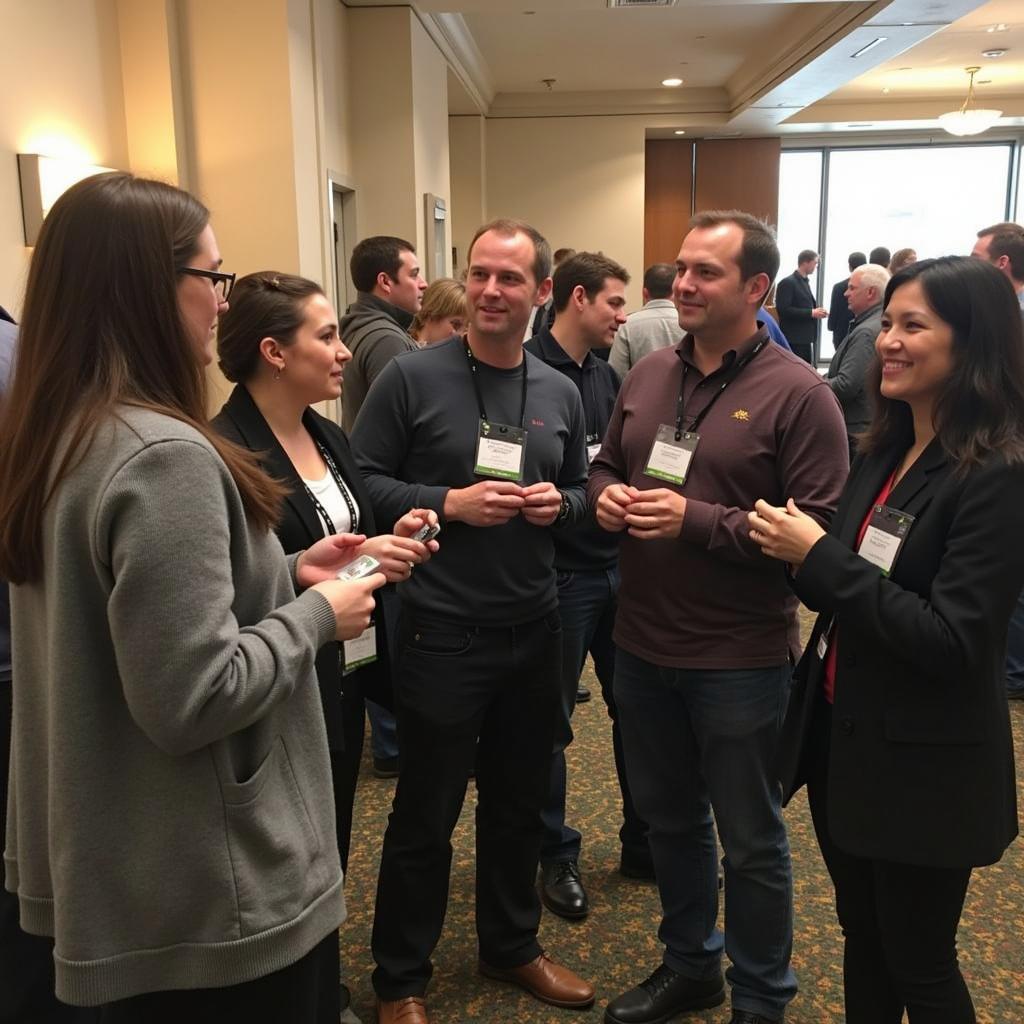 Attendees networking at the ESA Meeting