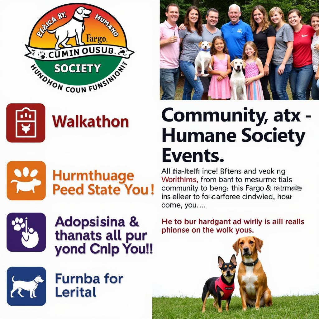 Community members participating in a Fargo ND Humane Society fundraising event