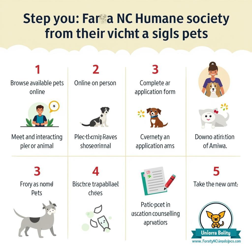 Step-by-step guide to the adoption process at the Forsyth County NC Humane Society.