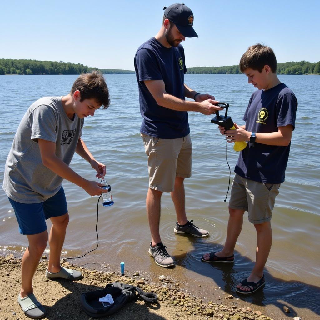 Scientists from Freshwater Society MN conducting water quality research.