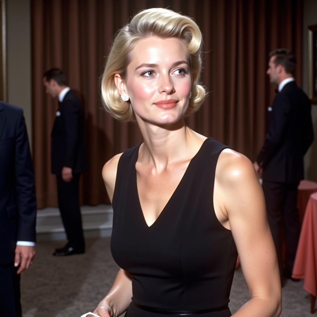 Grace Kelly in a chic cocktail dress