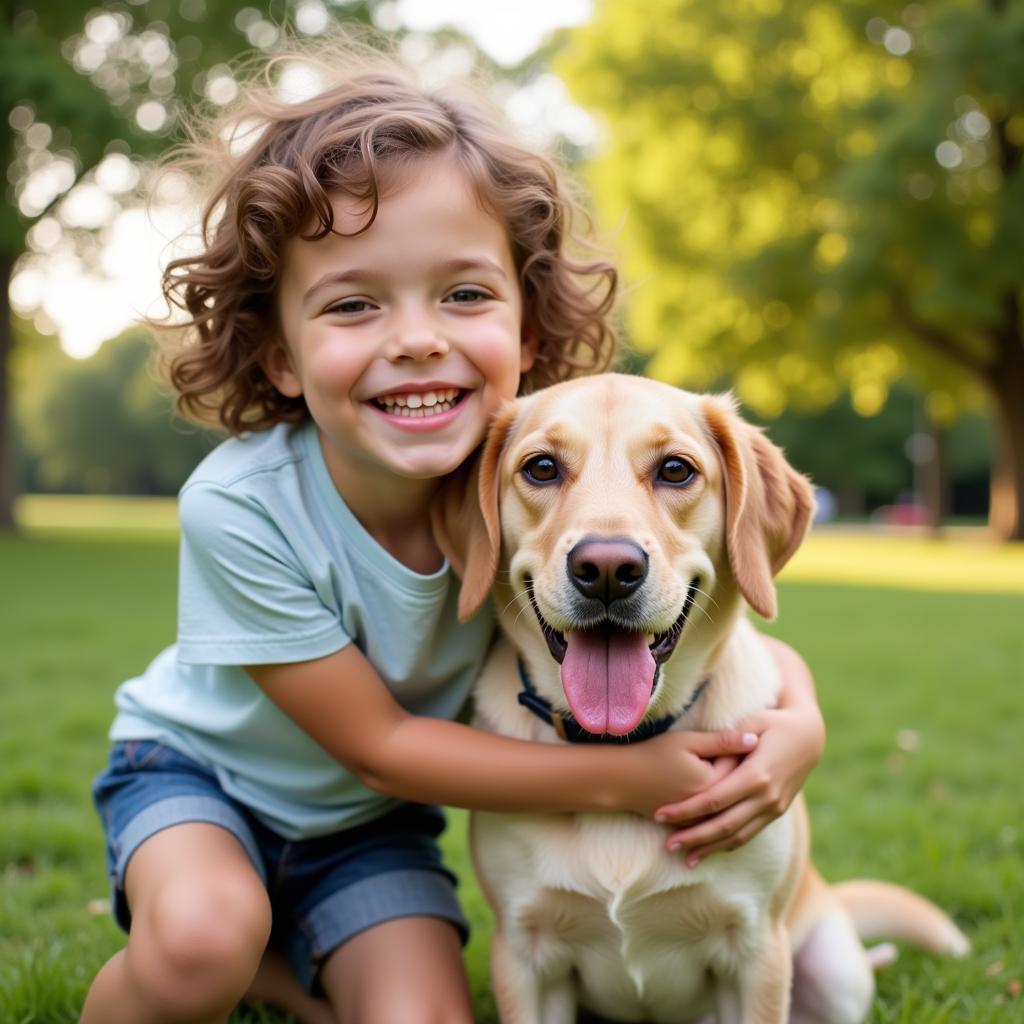 Happy Healthy Dog and Owner