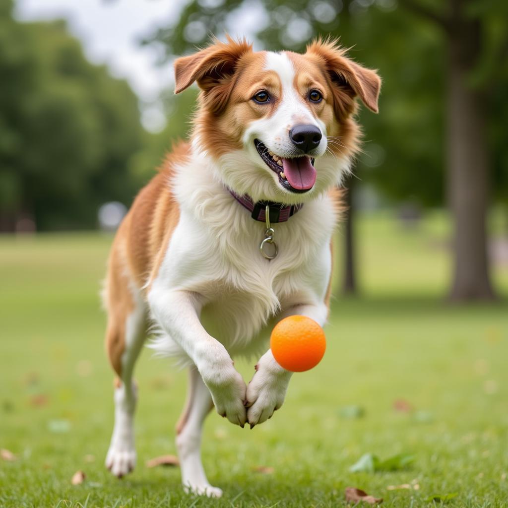 Happy Healthy Dog Playing