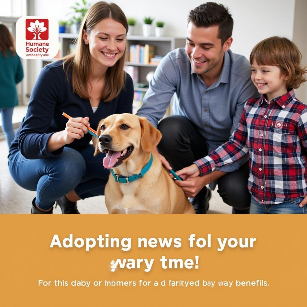 Happy Family Adopting a Dog at the Humane Society Erie