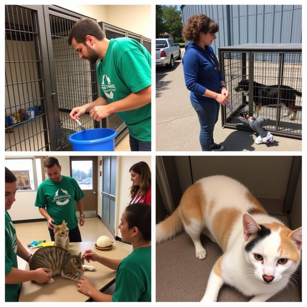 Volunteers working at the Humane Society Kirksville