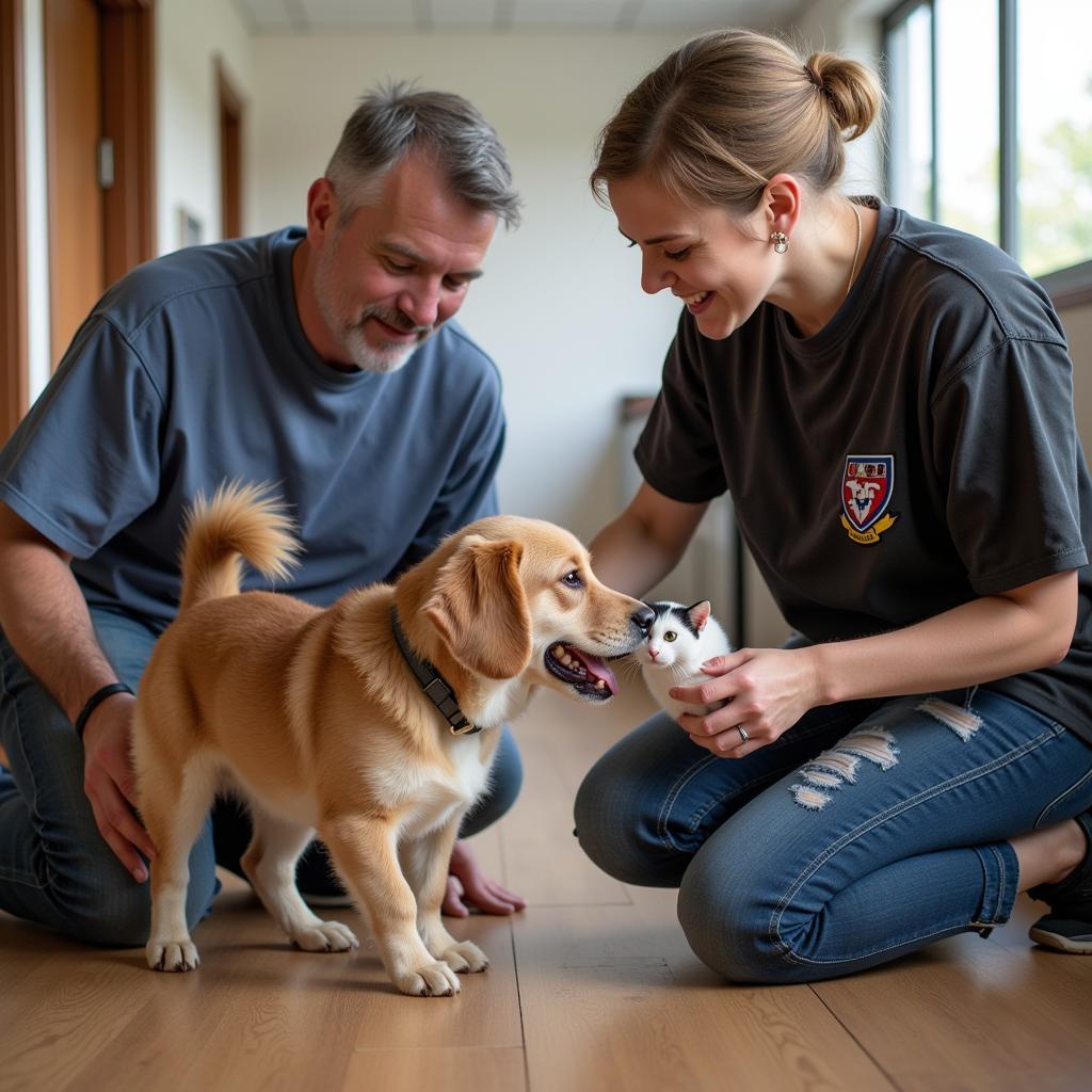 Volunteers at the Humane Society Huntington Indiana