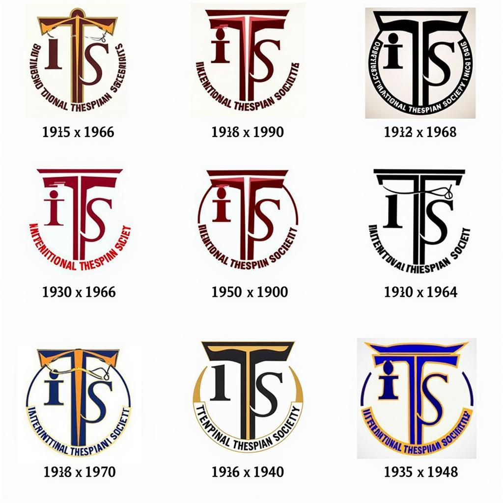 Evolution of the International Thespian Society logo throughout history