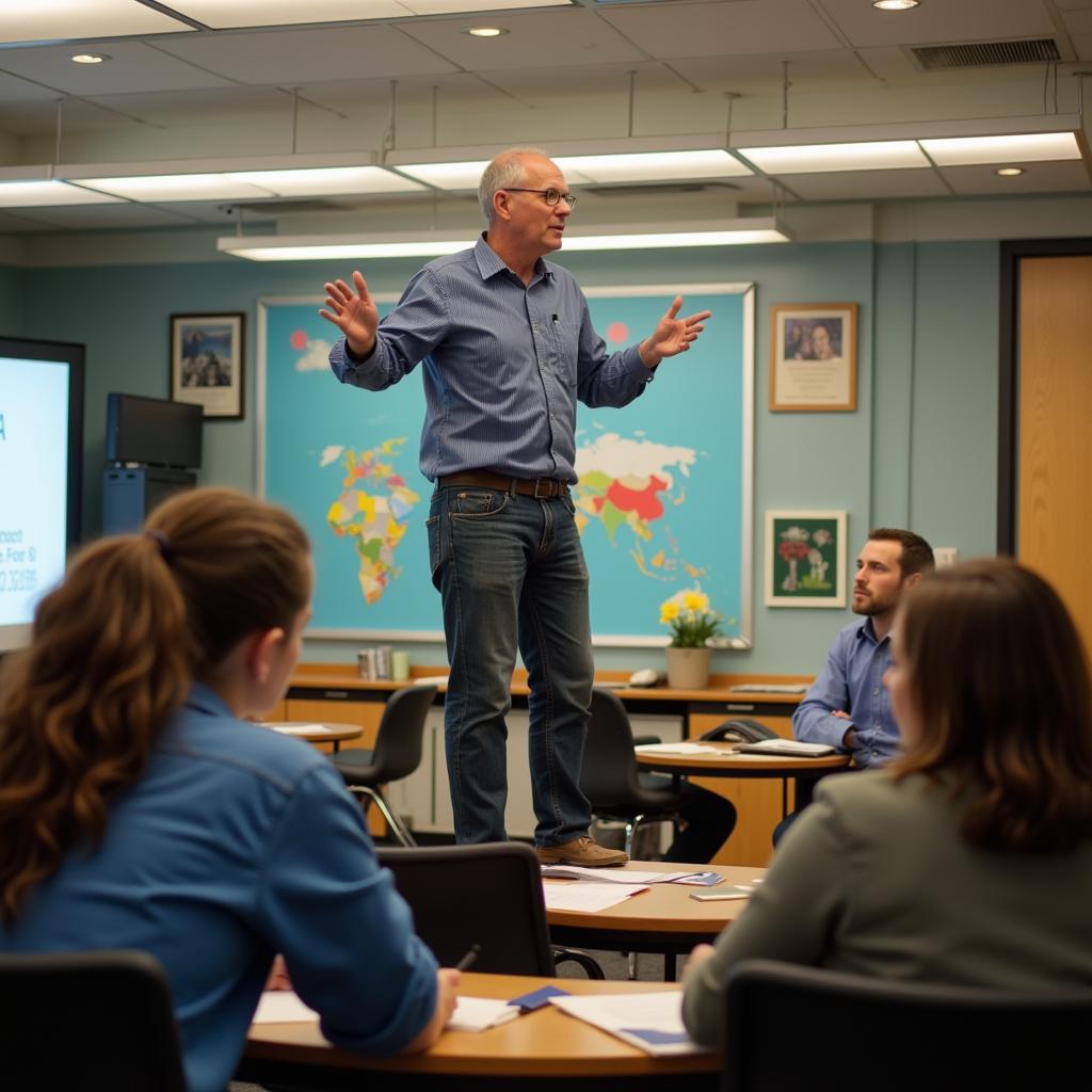 John Keating inspiring his students in Dead Poets Society