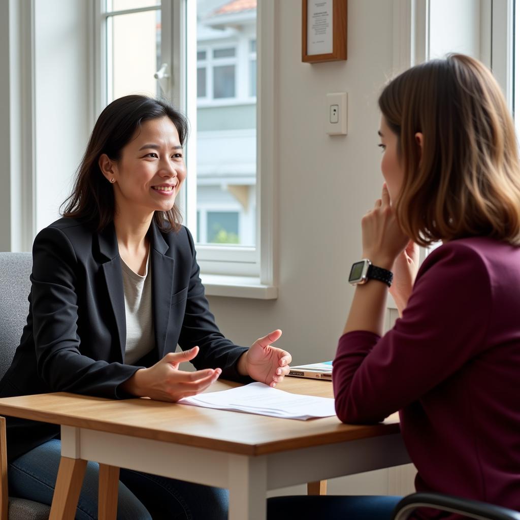 Meeting with a legal aid representative