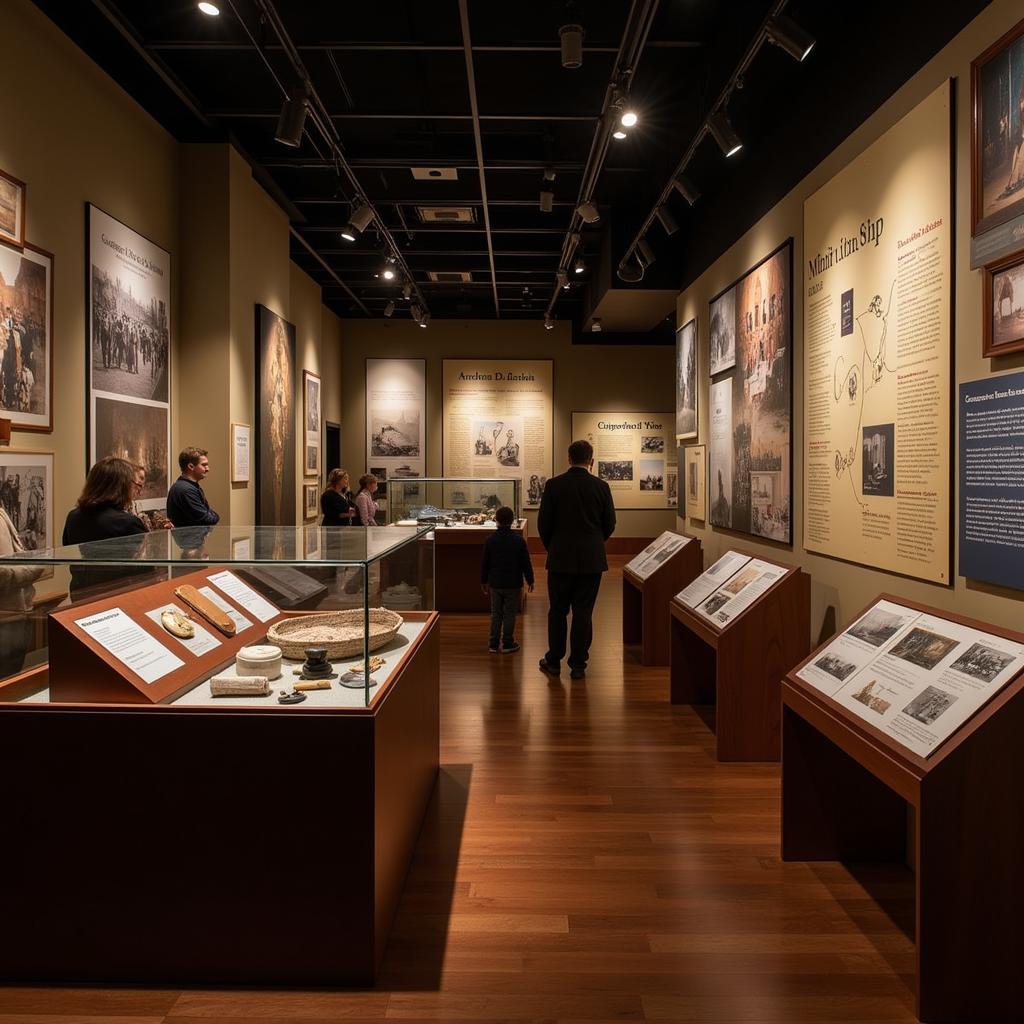 Lorain Historical Society Carnegie Center exhibit display