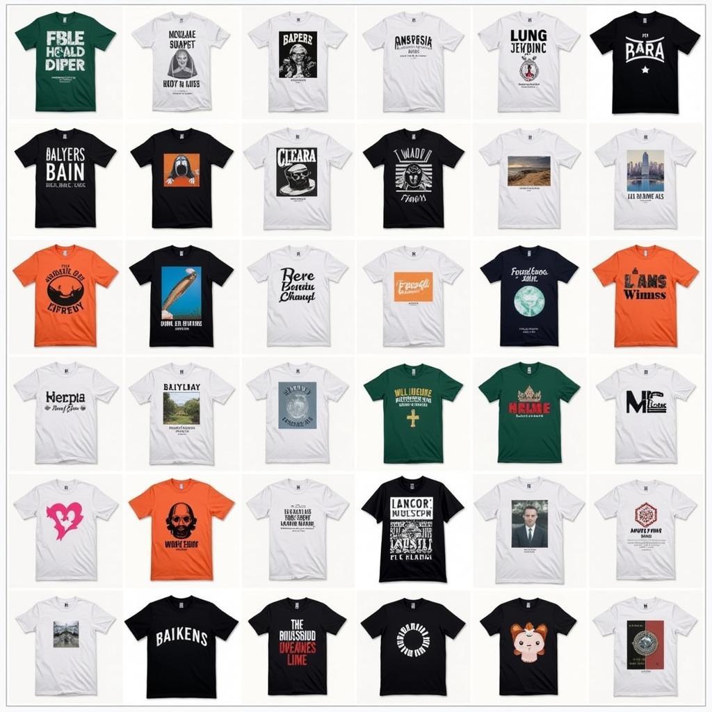 Different designs of made by society t-shirts