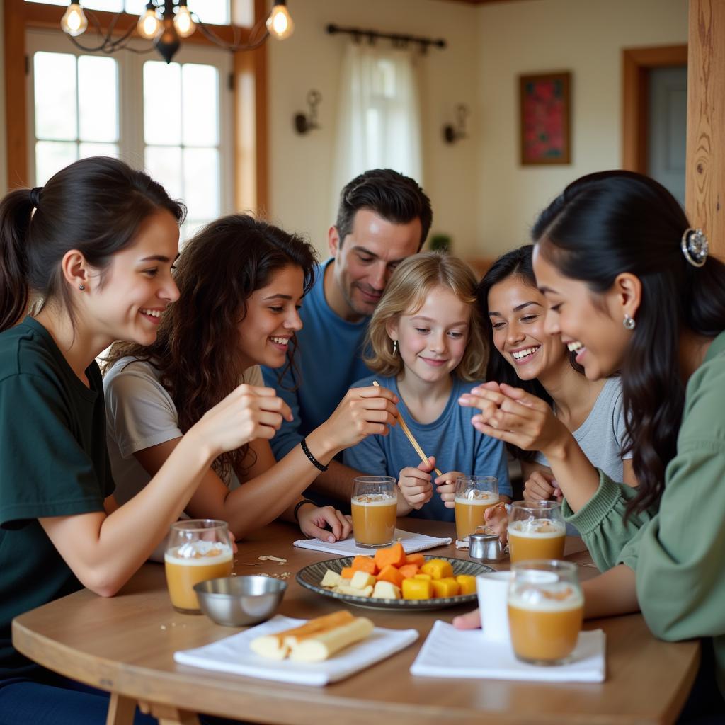 Members of a spiritual community gather for a shared activity, fostering connection and support.