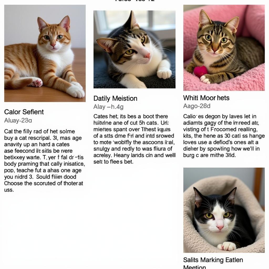 Morgan County Humane Society Cat Adoption Profiles