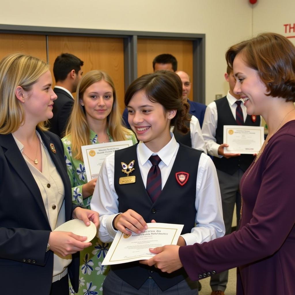 Induction Ceremony for New National Elementary Honor Society Members