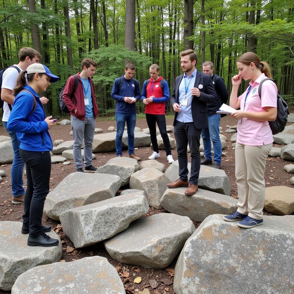 NCGS Field Trip Participants Examining Rock Formations