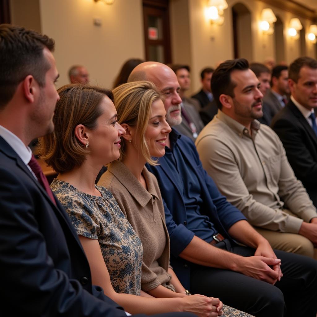 Family Gathering at an Obituary Service