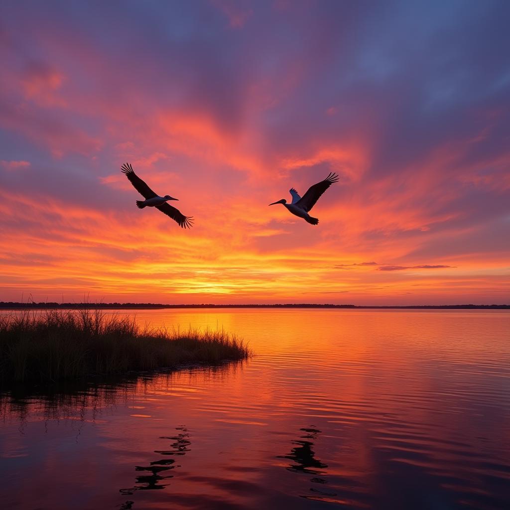 Pelican Island National Wildlife Refuge at Sunset