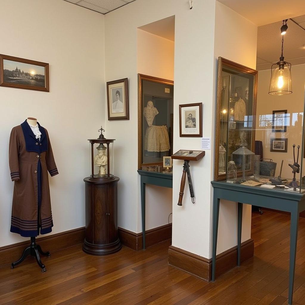 Inside the museum exhibits of the Pike County Historical Society, showcasing artifacts and displays that tell the story of the region.