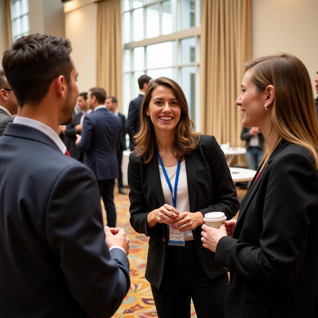 SHRM conference attendees networking