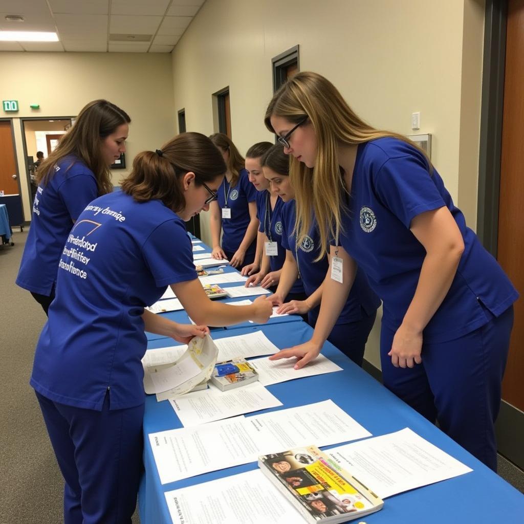 Sigma Nursing Honor Society Members Volunteering