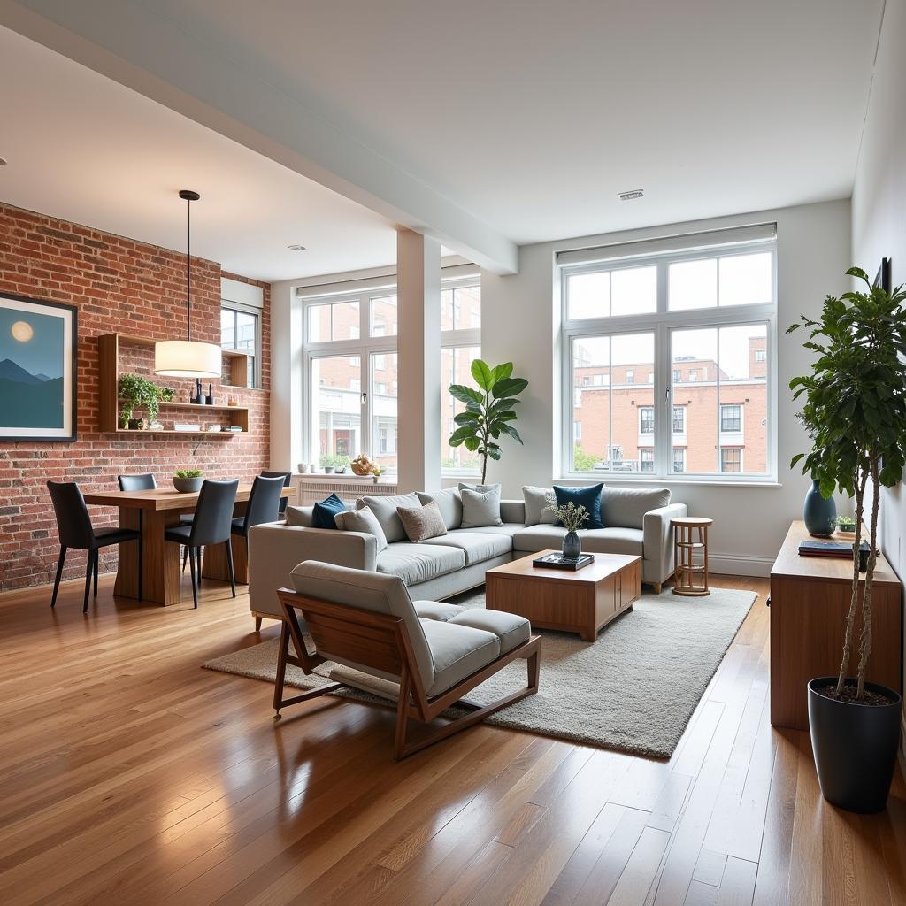 Modern Living Room in Society Hill Condo