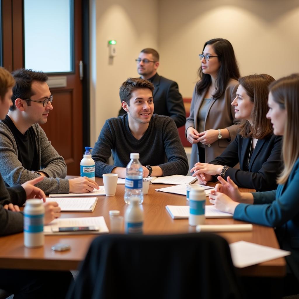 Scholars collaborating at the Society for the Humanities Cornell