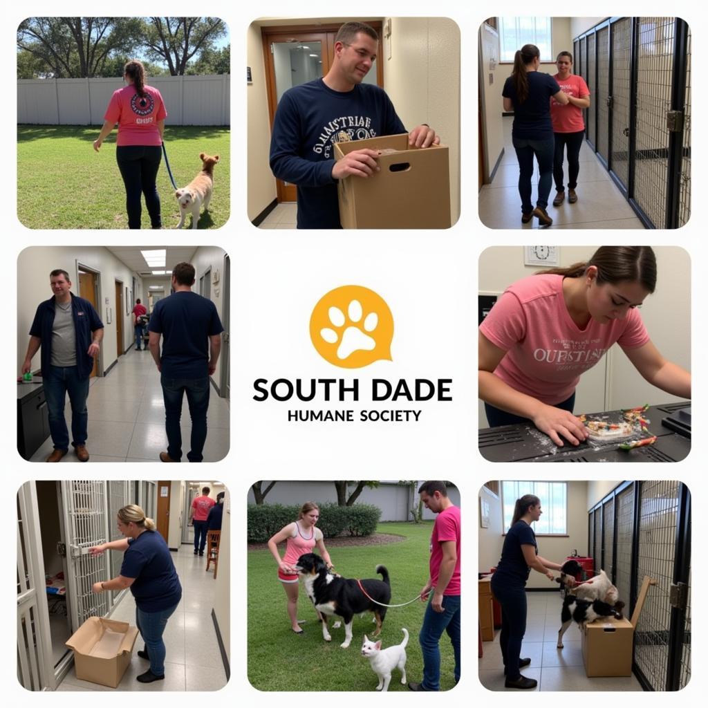 Volunteers at the South Dade Humane Society