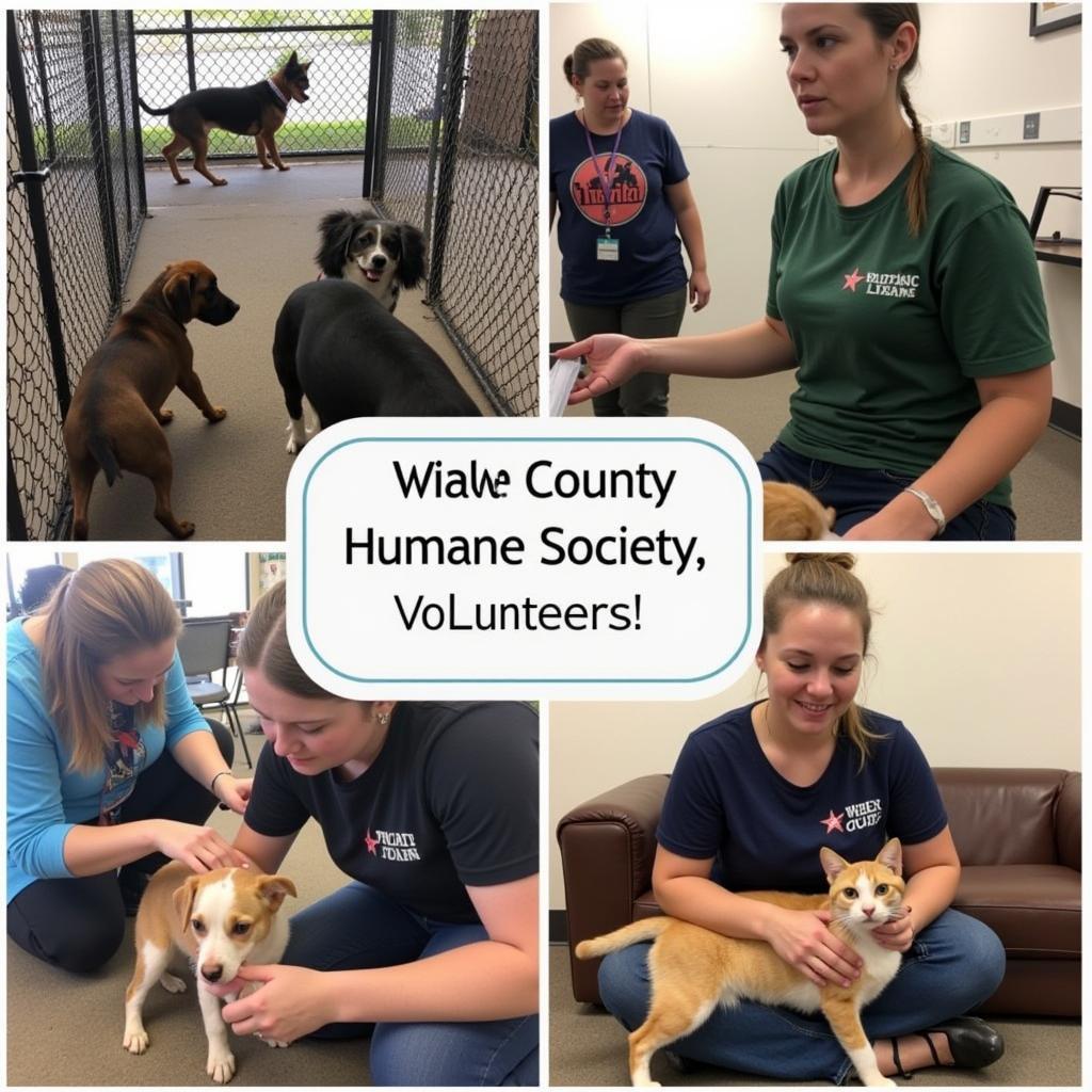 Volunteers Caring for Animals at the White County Humane Society