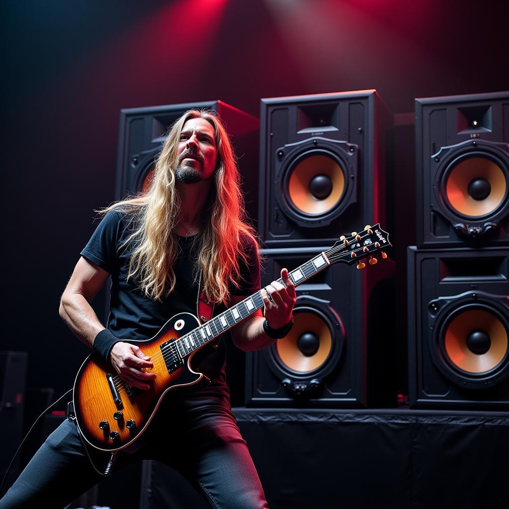 Zakk Wylde Playing Guitar through BLS Speakers