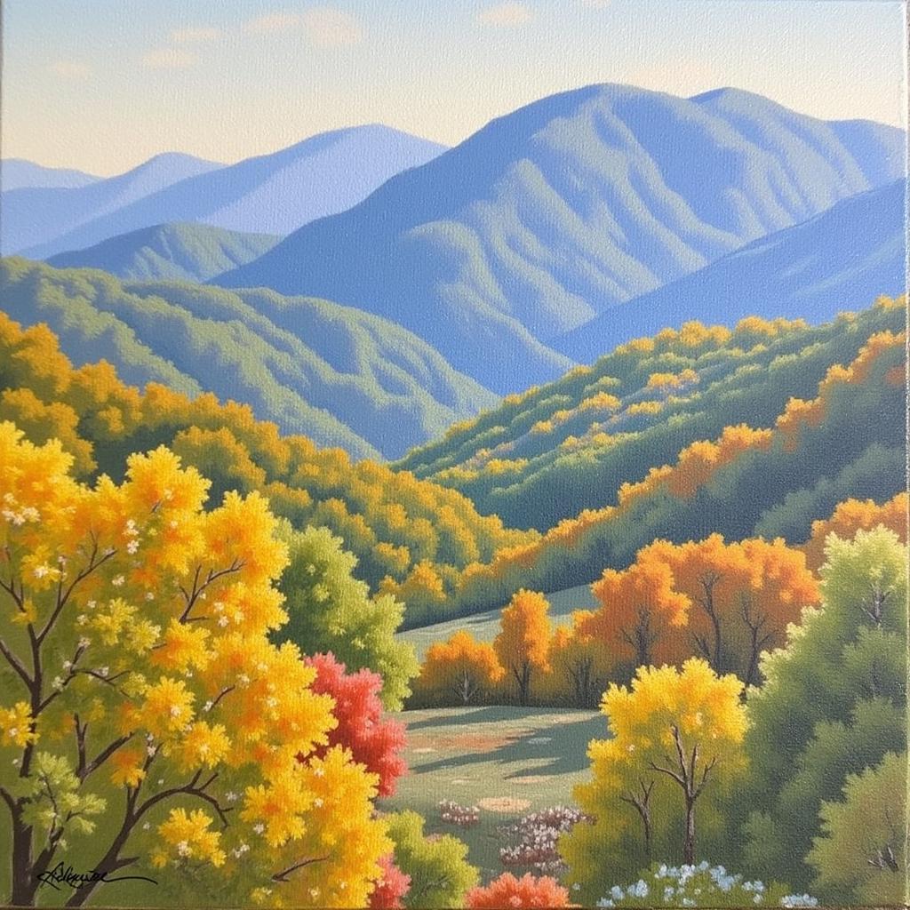 Appalachian Pastel Landscape Painting