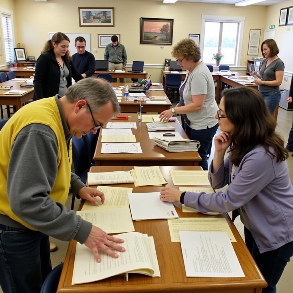 Volunteers at the Apple Creek Historical Society