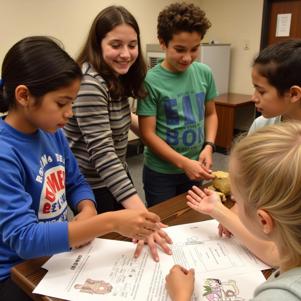 Birmingham Historical Society Educational Program: Students participating in an interactive workshop at the society, learning about Birmingham's history through hands-on activities.