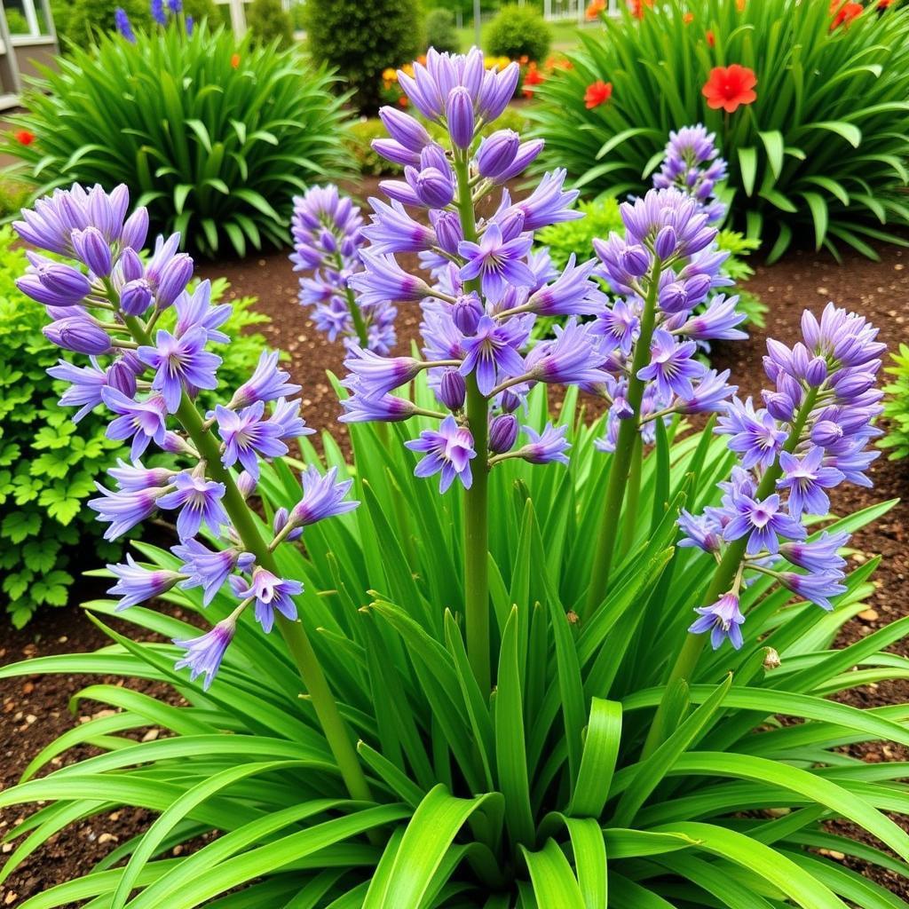 Blooming Society Garlic in Garden